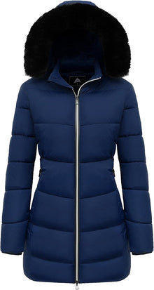 Emmas | Winterjacke mit Kapuze – Dunkelblau