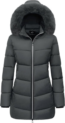 Emmas | Winterjacke mit Kapuze – Dunkelgrau