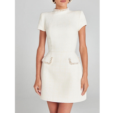 Stacy® | Abendkleid mit Perlen für Damen – Weiß
