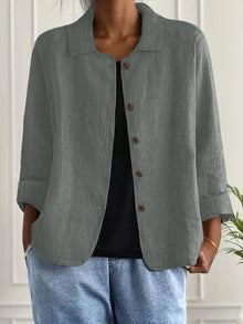 Athena | Rundhals Kurzarm Top – Grau