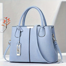 Elegante Handtasche | Strukturiertes Kunstleder | Vielseitiges Design – Hellblau