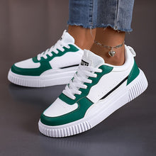 Lässige Allwetter Leichte Modische Sneaker für Damen | Perfekt für den Alltag – Weiß Grün
