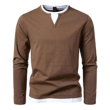 Alwin | Premium Longsleeve aus gekämmter Baumwolle – Braun