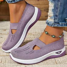 Modische Leichte Strick-Cut-Out Sneaker für Damen | Perfekt für lässige Tage – Helllila