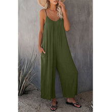 Allira | Lose ärmellose Jumpsuits – Armeegrun