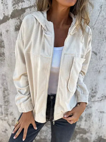 Lieve | Frühlingsjacke mit Reißverschluss – Weiß
