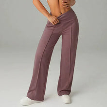 Alba | Hosen mit geradem Schnitt und weitem Bein – Lila