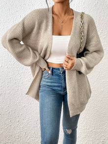 Eleganter warmer Baumwollstrickwaren-Cardigan für Damen | Perfekt für Casual Tage – Khaki
