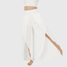 Magdalena | Damen Weit geschnittene Boho-Hose mit Schlitzdesign – Weiß