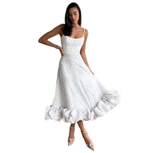 Romina® | Ausgestellter, floraler Midirock für Damen – Weiß