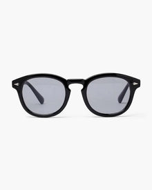 Jayden | Schwarzer Rahmen Runde Sonnenbrille für Männer – Transparentes