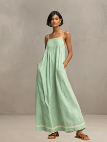 Janne | Sommer-Maxikleid – Grün