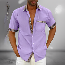 Henrick - Ein elegantes und bequemes Herren-Sommerhemd – Violett