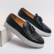 Zyrus - Herren Leder Loafers Elegant Bequem – Schwarz