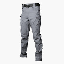 Herren Cargohose mit Stretchbund und Cargo-Taschen für Sommer – Grau