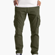Herren Sommer Cargohose mit Taschen und verstellbarem Bund – Armeegrün