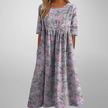 Gail – Florales Damen Maxikleid – Staubiges Flieder