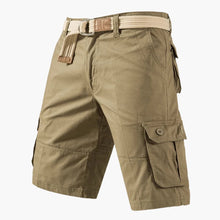 Cargoshorts mit Gürtel und Taschen - für Herren im Freizeitstil – Armygelb
