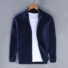 Frank™ - Massimo Merino-Cardigan mit Reißverschluss – Blau