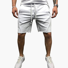 Herren Shorts knielang mit Kordelzug für den Sommer – Weiß