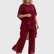 ELARA | Fließendes Palazzo Set für eleganten Komfort und Stil – Rot