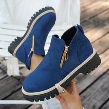 Angelika – Stiefeletten Aus Wildleder mit seitlichem Reißverschluss – Blau