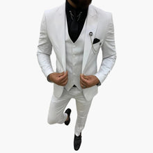 Slim Fit Anzug Set - Herrenanzug 3-teilig für Abendmode – Weiß