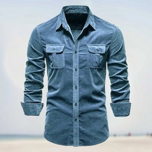 Folko - Herbst Baumwolle Cordjacke – Blau