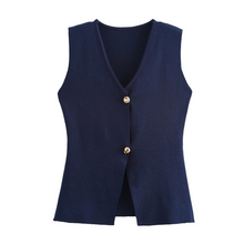 Romilly - Trendige Damen-Strickweste – Marineblau
