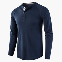 Erik | Klassisches Langarm-T-Shirt – Marineblau