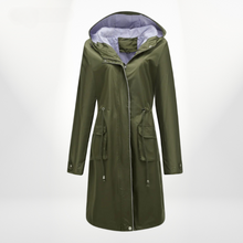 Damen Wasserdichter Trenchcoat | Mit Kapuze – Grün