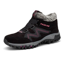 Tamara - Bequeme, warme Schuhe – Schwarz Rosa