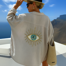 Annemiek™ | Lässige Bluse im Ibiza-Stil – Khaki