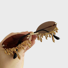Felicity - Modische Sonnenbrille mit Kristallverzierungen – Braun