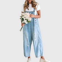 Yuna - Jumpsuit mit Vintage-Waschung – Hellblau