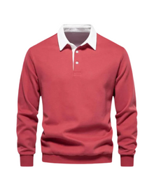 Farouk - Polo Hemd Für Stilvolle Lagenlooks – Rot