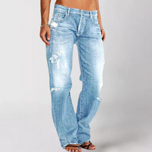 Weit geschnittene Denim-Jeans für Frauen – Hellblau