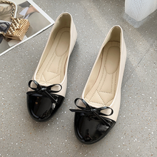 Bianca - Modische Damenschuhe mit Schleifenakzent – Beige