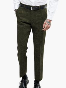 Leon | Herren Vintage-Hose – Armeegrün