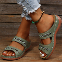 Rhetta - Sommersandalen mit Keilabsatz für Frauen – Grün