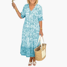 Silke | Boho-Kleid, das deinen Bauch mühelos kaschiert – Türkis