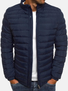 Wasserdichte Steppjacke für Herren – Marineblau
