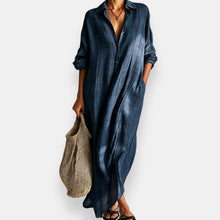 Massiel - Kariertes Hemd Kleid – Blau
