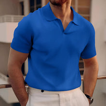 Holden - Kurzarm-Poloshirt mit schlichtem Design – Blau