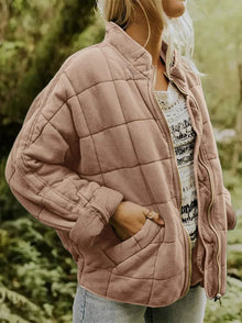 Josiane | Gefütterte Jacke mit elegantem Oversized-Look – Khaki
