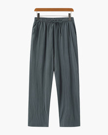 Jose | Loose Fit Sommer Leinenhose mit Kordelzug – Grün
