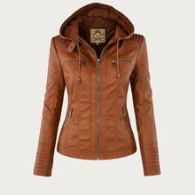 Monika™ | Robuste und elegante Lederjacke – Hellbraun