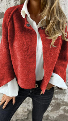 Keylah - Elegante Strick Jacke – Rot