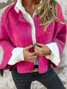 Keylah - Elegante Strick Jacke – Rosa