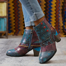 Marylin - Kurze Stiefel Mit Klobigem Absatz – Grün
